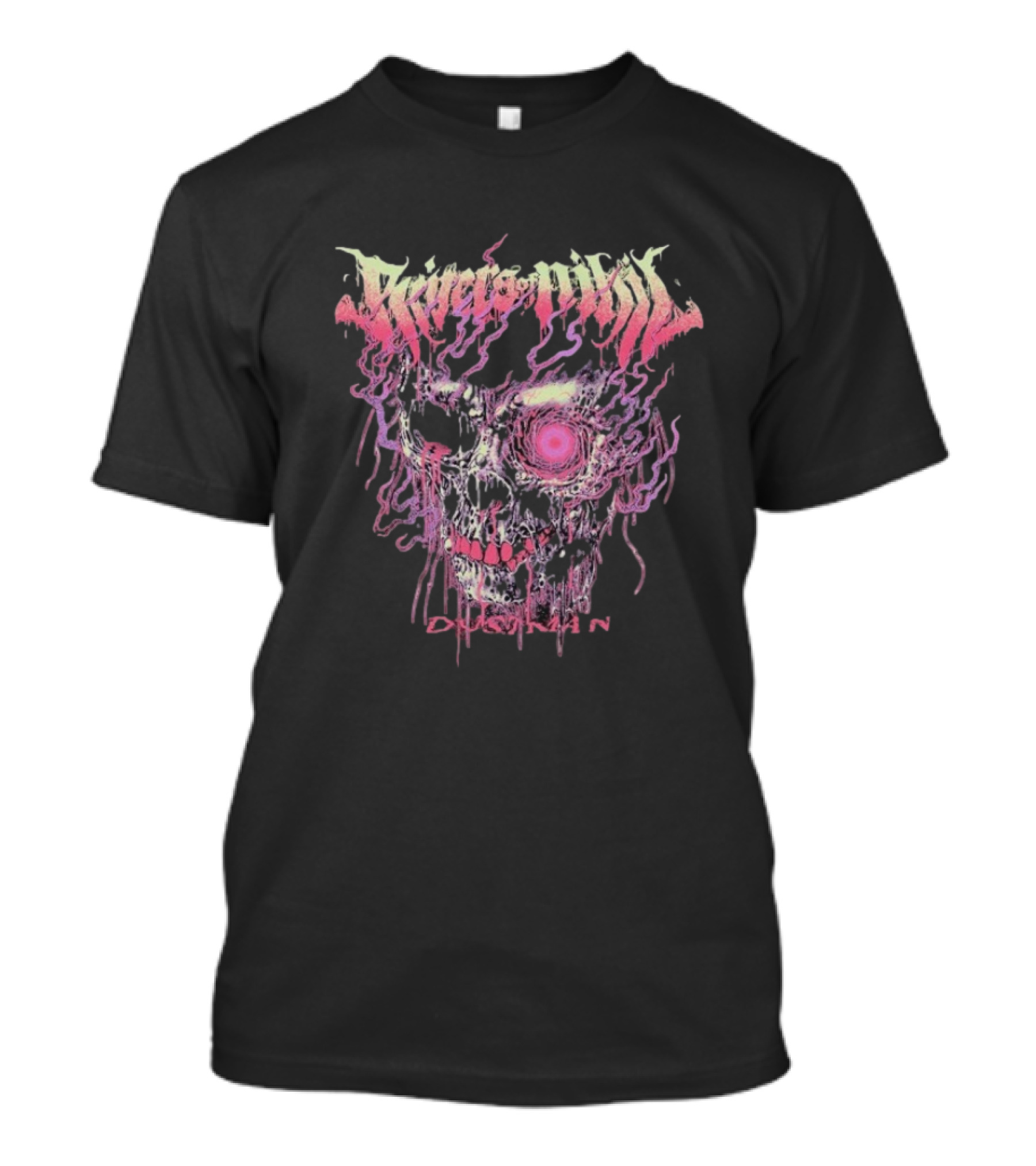 Rivers Of Nihil Dustman Psychedelic Skull Artwork T-Shirt