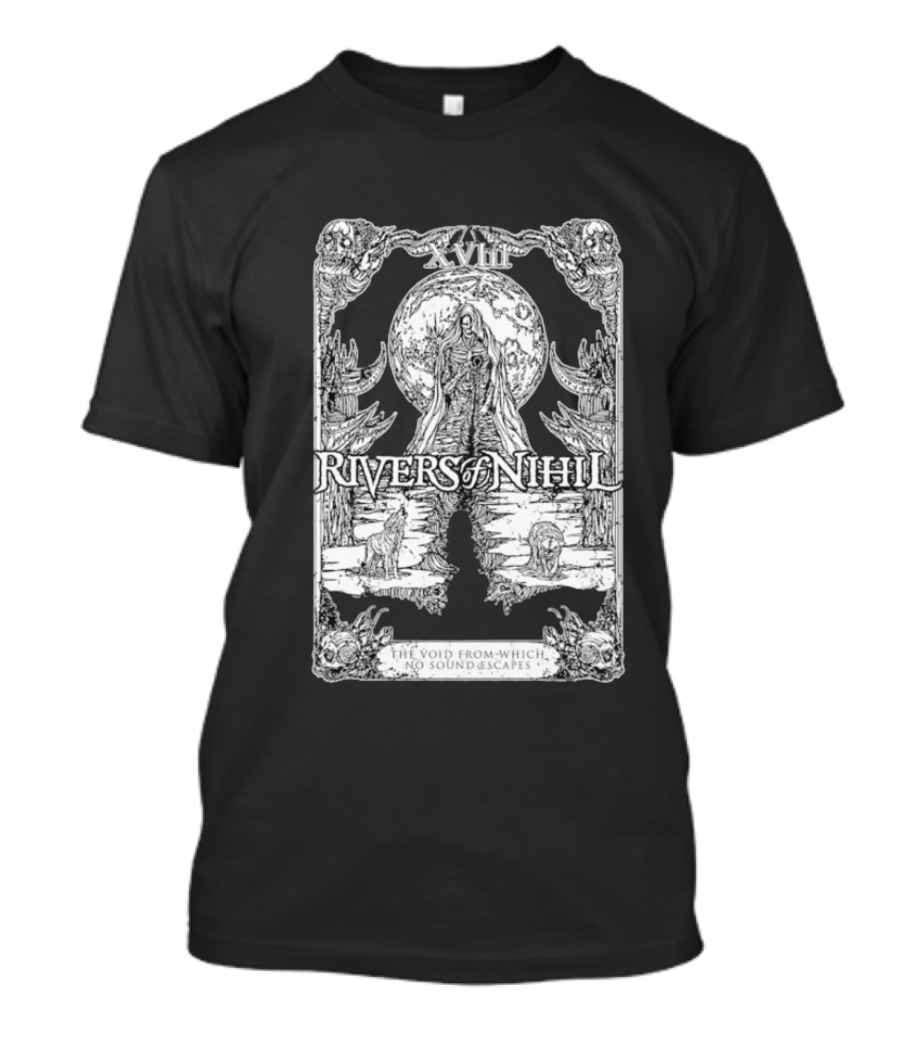 Rivers Of Nihil XVII The Void From Which No Sound Escapes Moon Skeleton Wolves T-Shirt