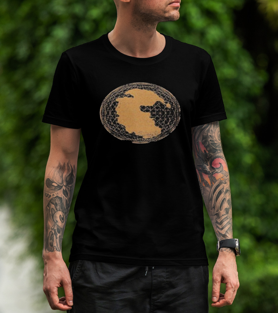 Pangaea Compass Map Retro Grid Earth T-Shirt