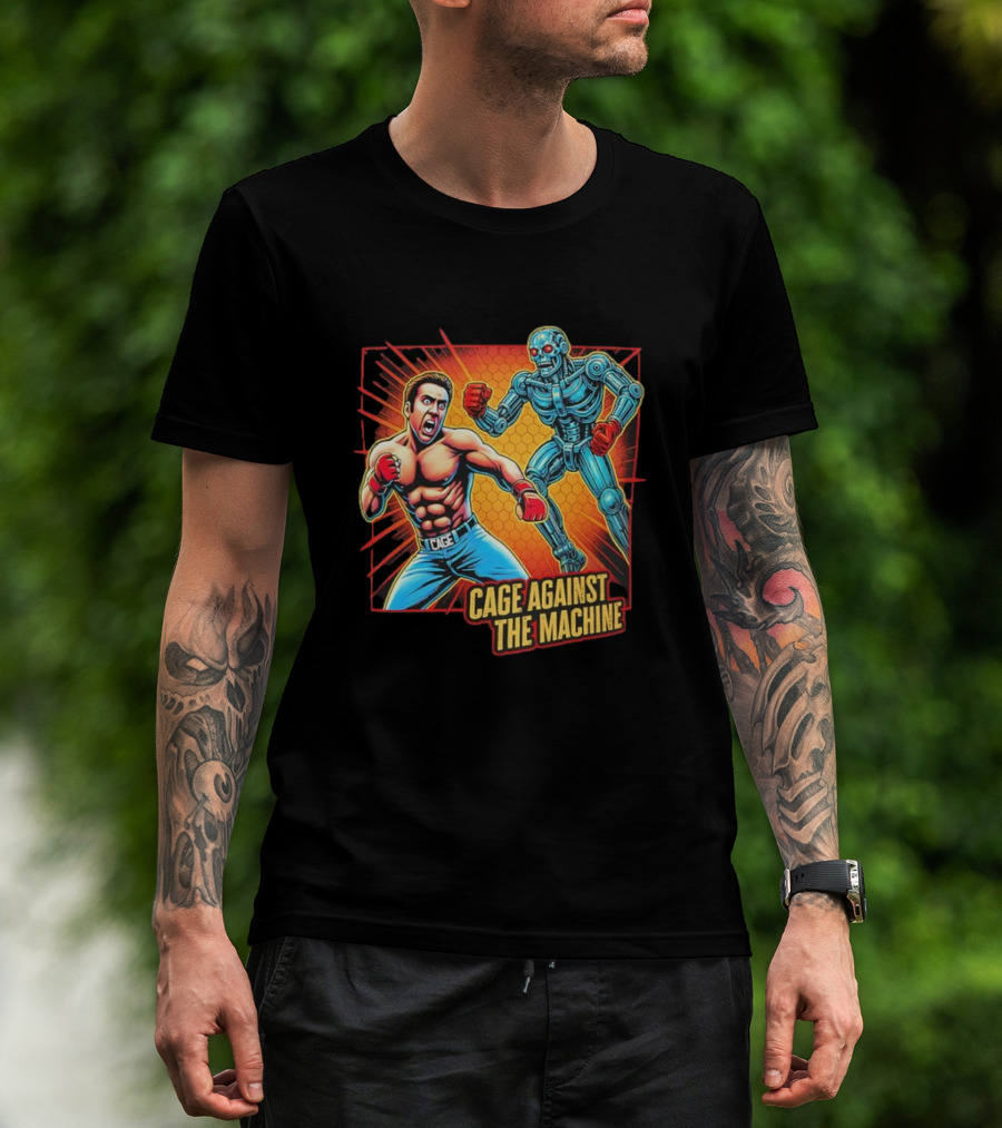 Cage Against The Machine Robot Showdown Boxing Battle T-Shirt