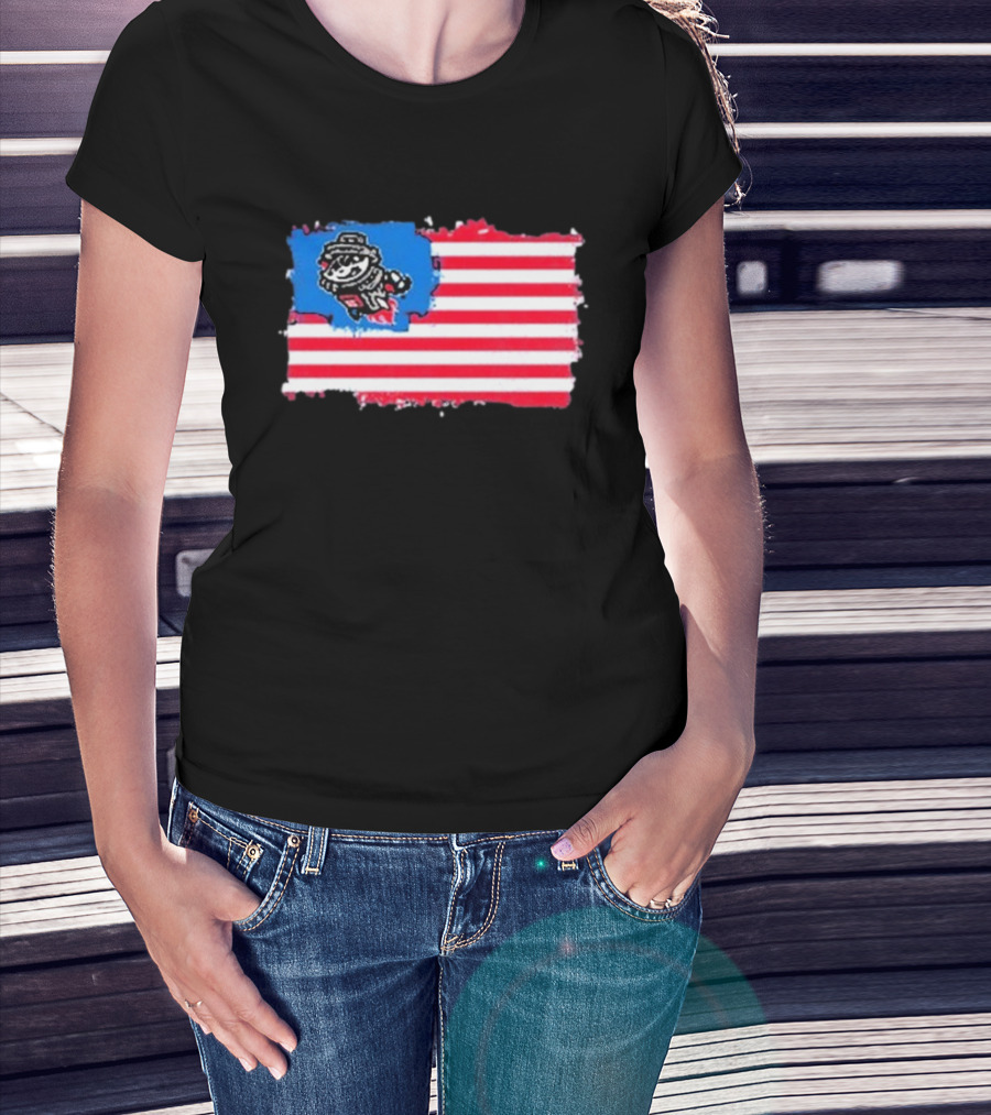 Rocket City Trash Pandas American Flag Red White Blue T-Shirt