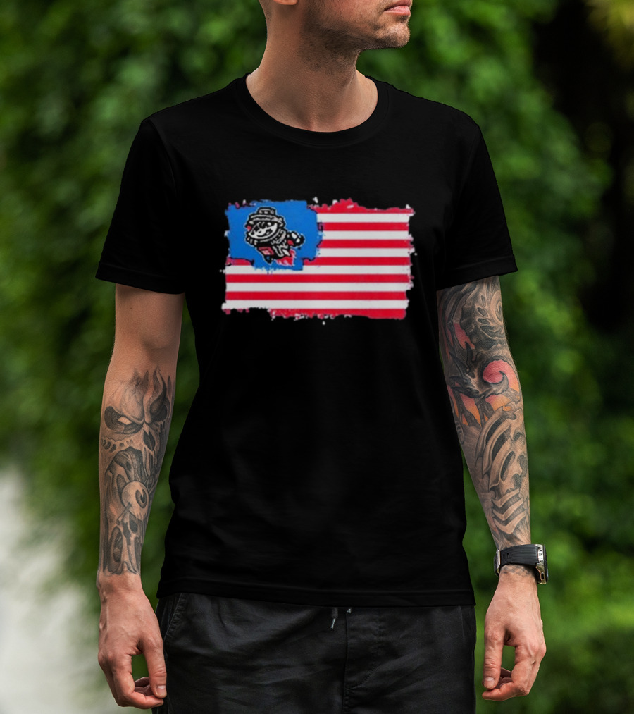 Rocket City Trash Pandas American Flag Red White Blue T-Shirt