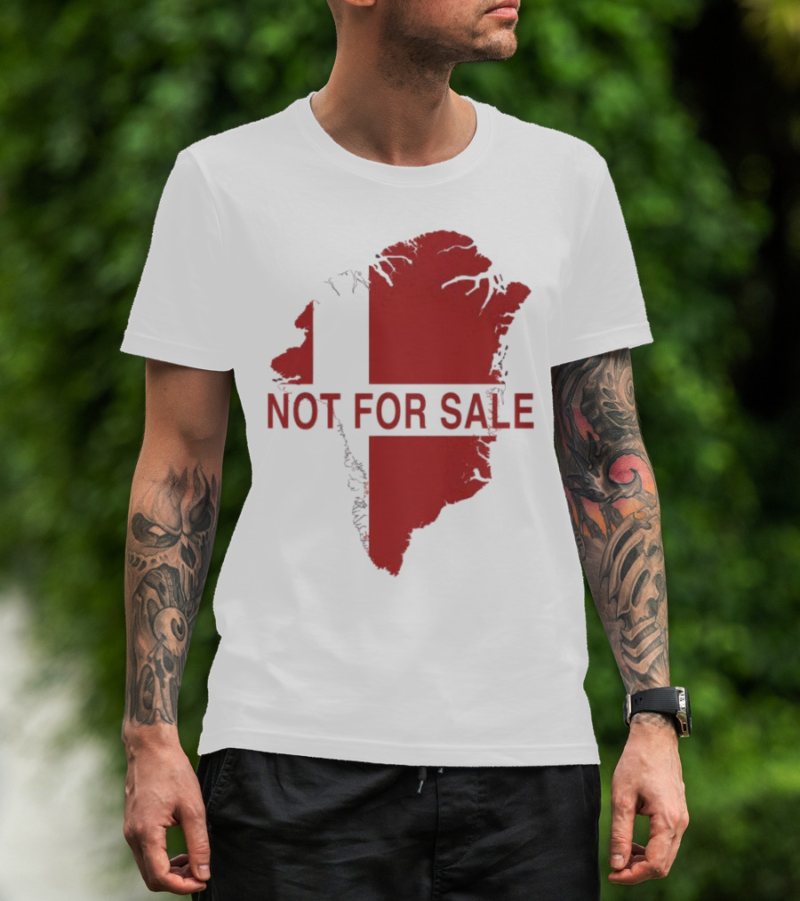 Greenland Not For Sale 2025 Red Map Protest T-Shirt