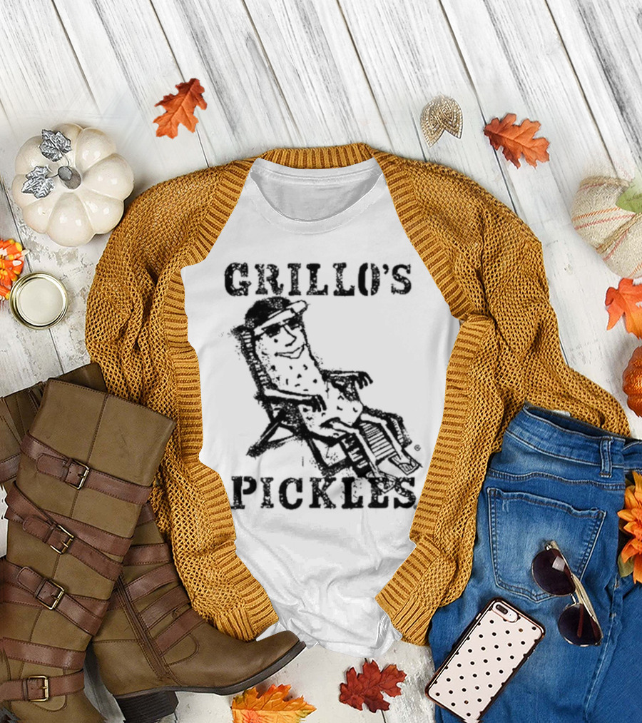 Grillo's Pickles Graffiti Pickle Image T-Shirt