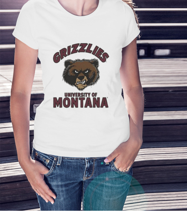 Grizzlies University Of Montana Bear Head T-Shirt