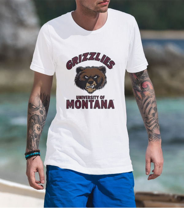 Grizzlies University Of Montana Bear Head T-Shirt