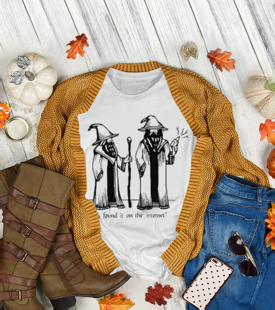 I Found It On The Internet Wizard Robe Hat Wand T-Shirt