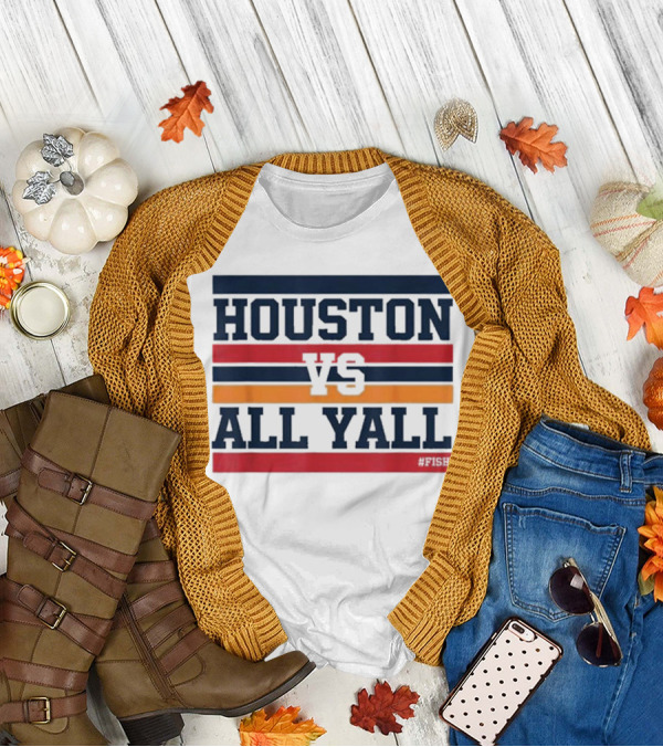 Houston Vs All Y’all Retro Stripes Bold Statement T-Shirt