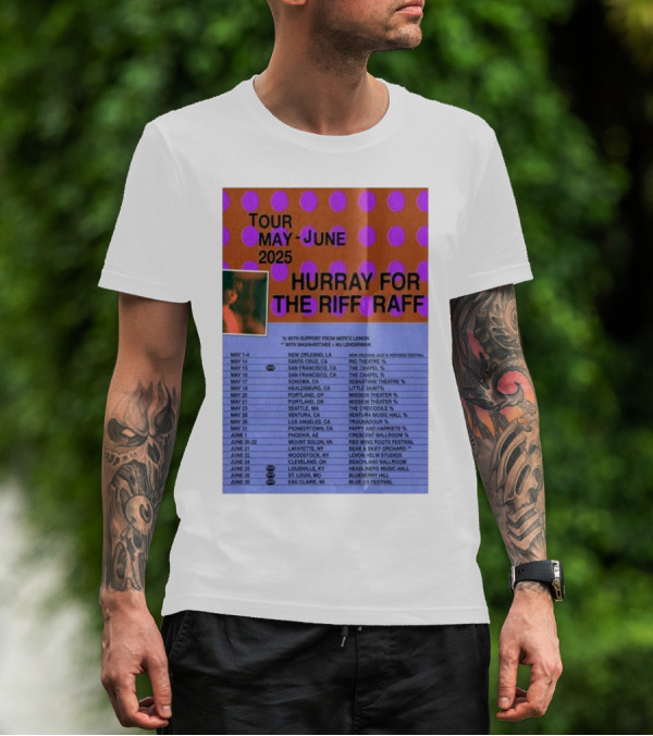 Hurray For The Riff Raff Tour May-June 2025 San Francisco The Chapel Event With Support From Merce Lemon T-Shirt