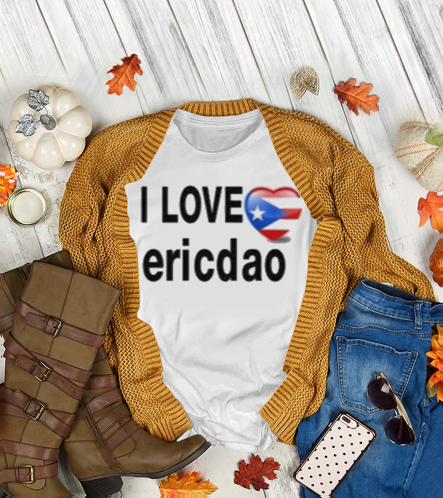 I Love Ericdao Cuban Flag Heart T-Shirt