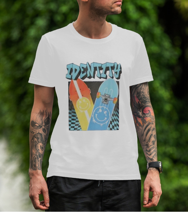 Identity Boys Purple Relaxed Skateboard Smiley T-Shirt