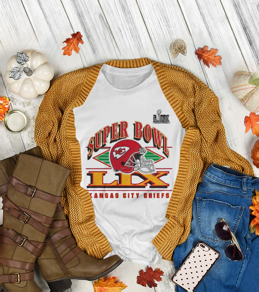Super Bowl LIX Kansas City Chiefs Helmet Vintage T-Shirt