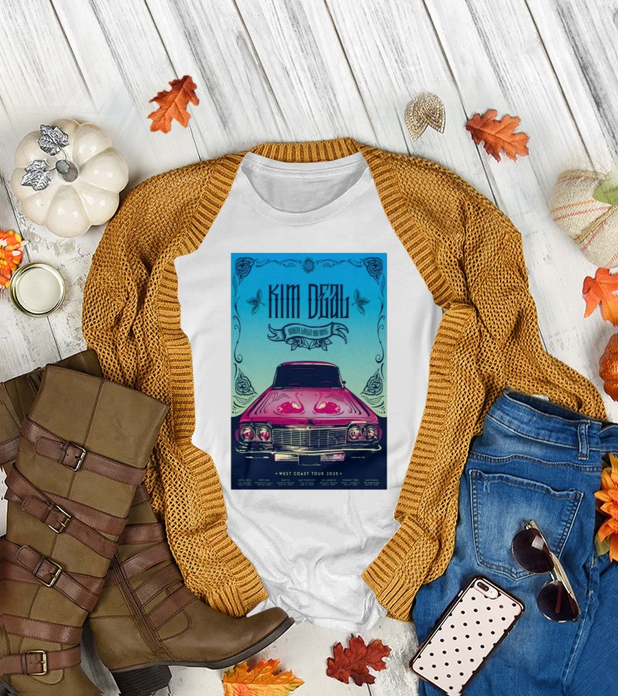 Kim Deal West Coast Tour 2025 Fillmore San Francisco March 26 Car Design T-Shirt