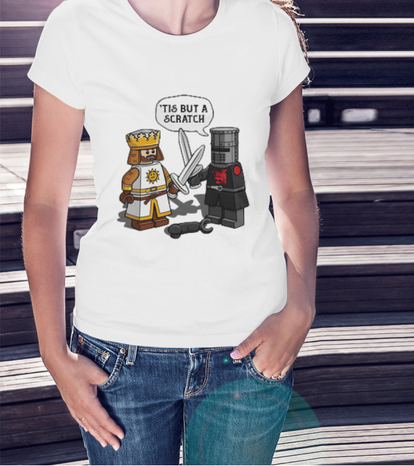 King Arthur And The Black Knight Monty Python And The Holy Grail X LEGO Minifigs King Vs Knight T-Shirt