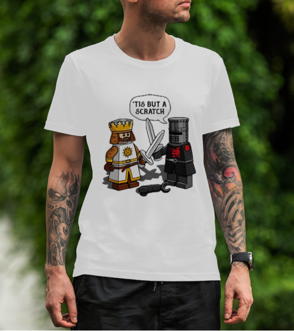 King Arthur And The Black Knight Monty Python And The Holy Grail X LEGO Minifigs King Vs Knight T-Shirt