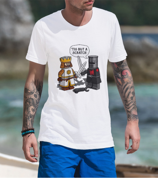 King Arthur And The Black Knight Monty Python And The Holy Grail X LEGO Minifigs King Vs Knight T-Shirt