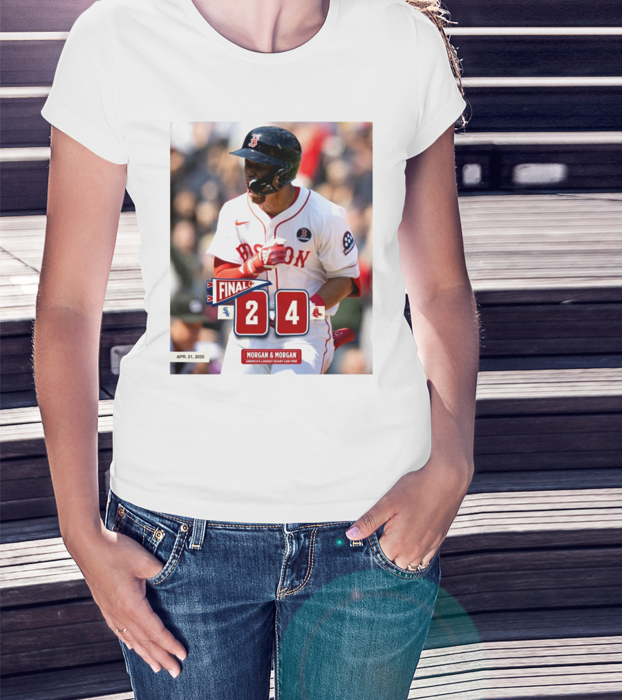 Boston Red Sox Victory Over Chicago White Sox 4-2 Marathon Monday Apr 21 2025 T-Shirt