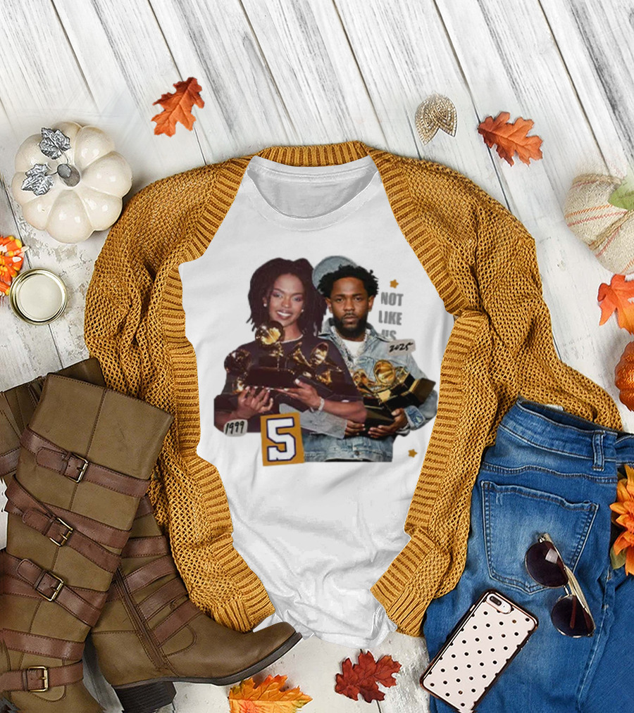 Lauryn Hill Kendrick Lamar Grammy Winners 1999 2023 Vintage Style Collaboration T-Shirt