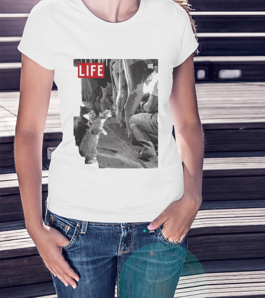 Life Magazine Cats Enjoying Fresh Milk T-Shirt