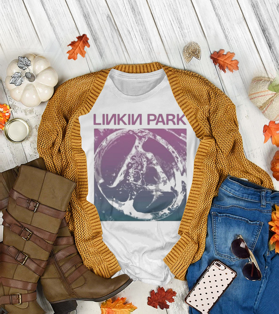 Linkin Park Gradient Circle Symbol Fz Deluxe Drop Shoulder T-Shirt