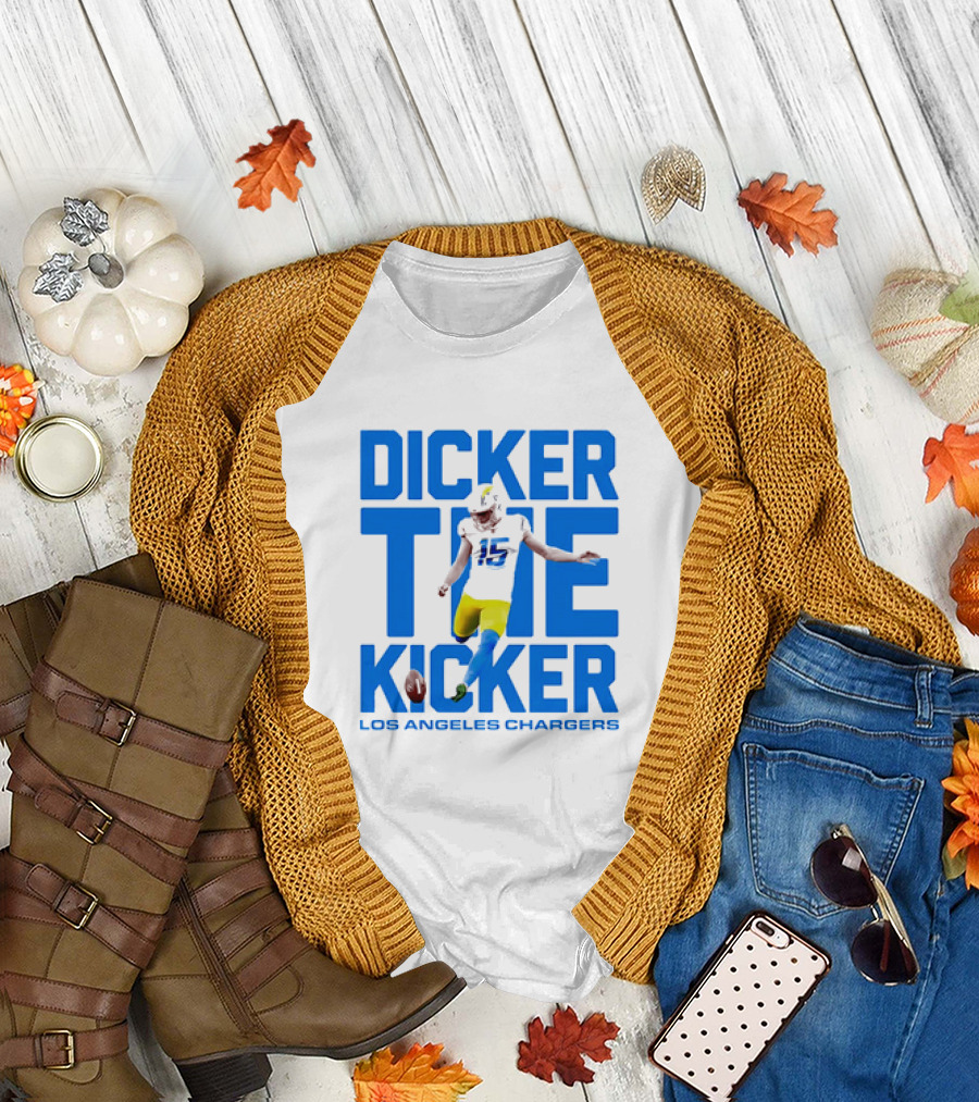 Dicker the Kicker Los Angeles Chargers Football T-Shirt