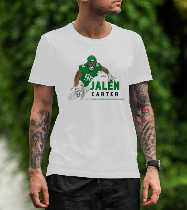 Jalen Carter 98 Philadelphia Eagles Big Dawg Pose NFL T-Shirt