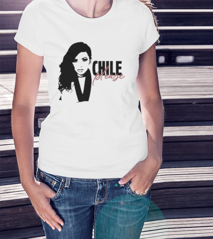 Jasmine Crockett Chile Please Silhouette Textured Portrait T-Shirt
