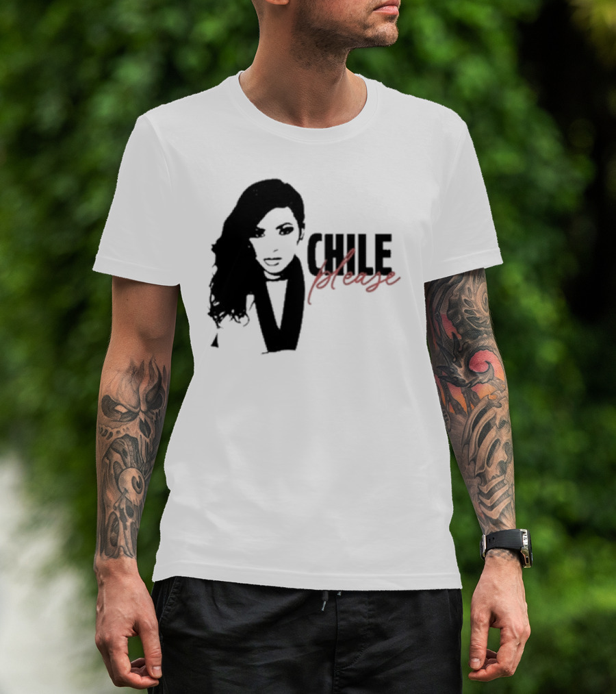 Jasmine Crockett Chile Please Silhouette Textured Portrait T-Shirt