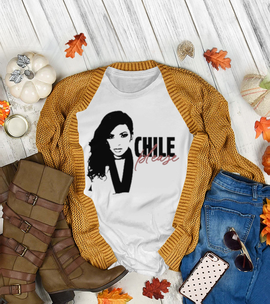 Jasmine Crockett Chile Please Silhouette Textured Portrait T-Shirt