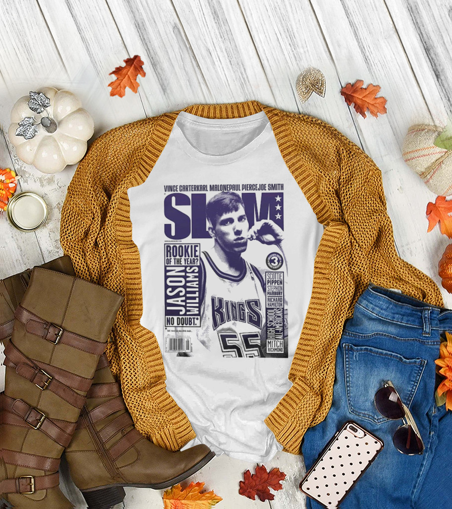 SLAM Rookie of the Year Jason Williams Kings Vince Carterpool Pierce Joe Smith Scottie Pippen T-Shirt