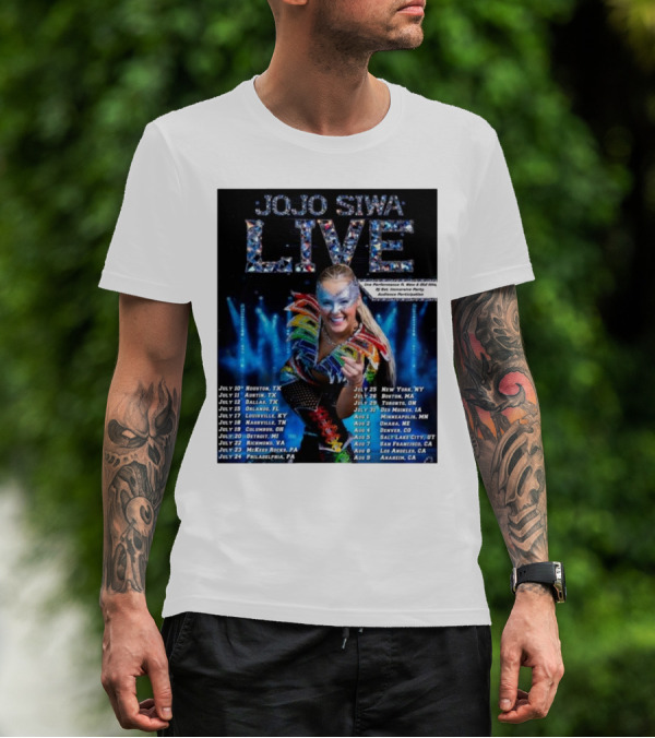 JoJo Siwa Live Tour 2025 Dates And Cities List Featuring Sparkling Costume And Interactive Experience T-Shirt
