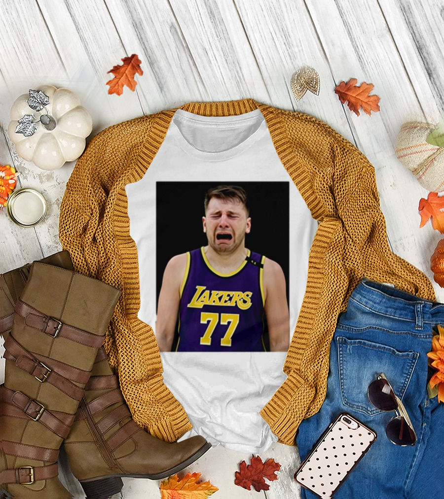 Luka Doncic Crying Lakers 77 Jersey 2025 T-Shirt