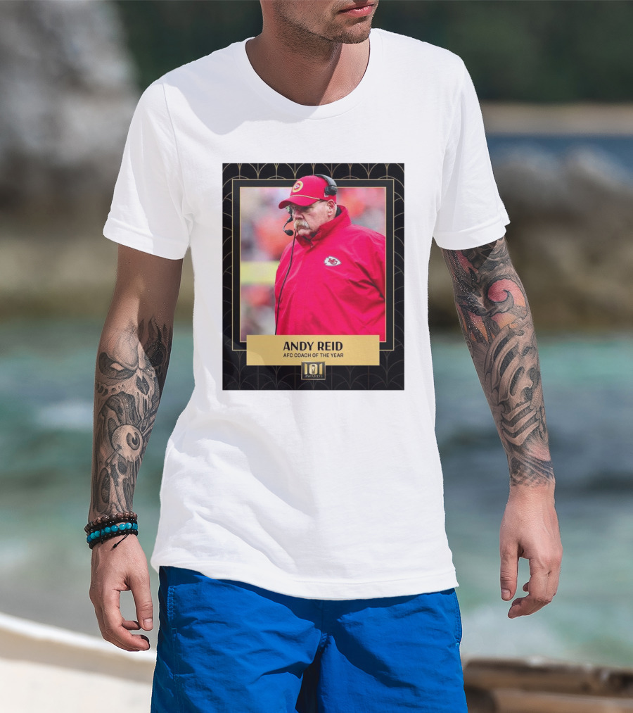 Kansas City Chiefs Andy Reid AFC Coach Of The Year 101 Awards T-Shirt