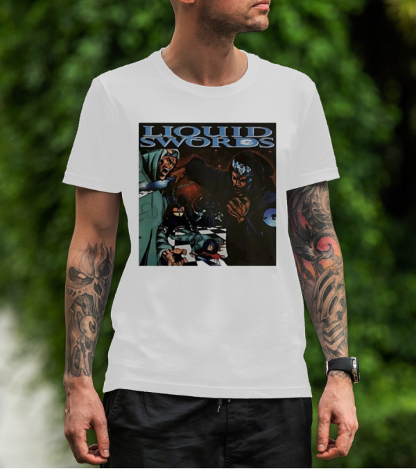 Liquid Swords Wu-Tang Clan Inspired Martial Arts Chess Combat Scene T-Shirt