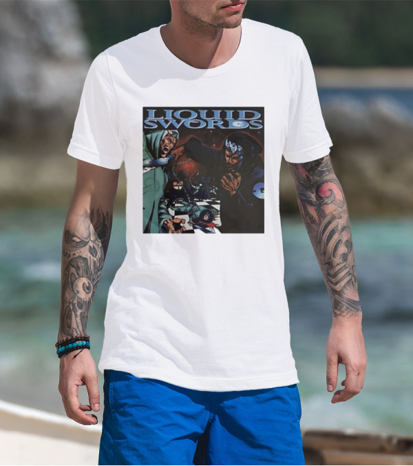 Liquid Swords Wu-Tang Clan Inspired Martial Arts Chess Combat Scene T-Shirt