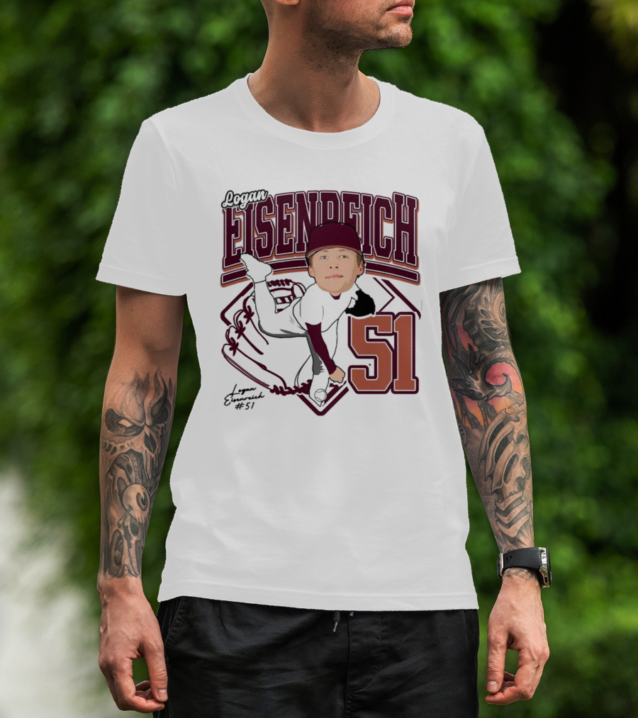 Eisenreich Baseball 51 Logan 2025 Sports Illustration T-Shirt