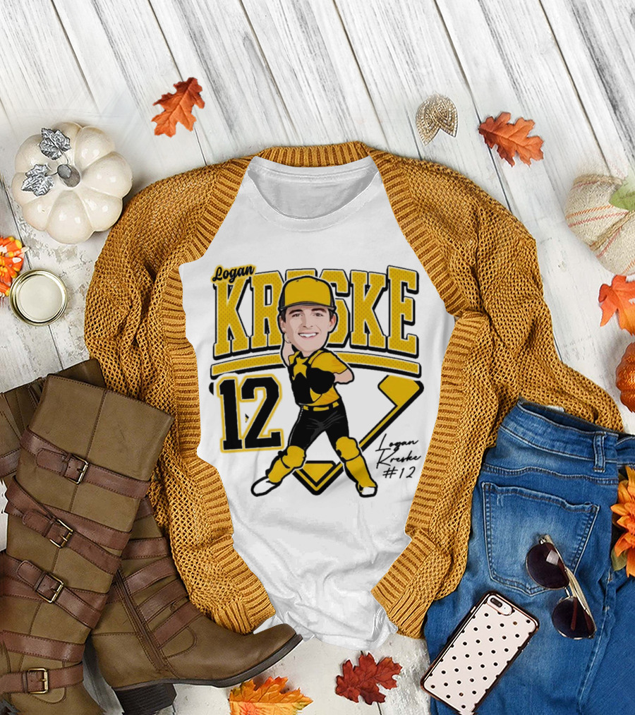 Logan Kreske Baseball 12 2025 Player Illustration T-Shirt