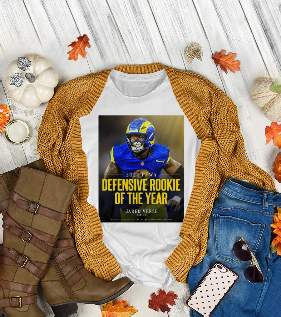 Los Angeles Rams Jared Verse 2024 PFWA Defensive Rookie Of The Year T-Shirt