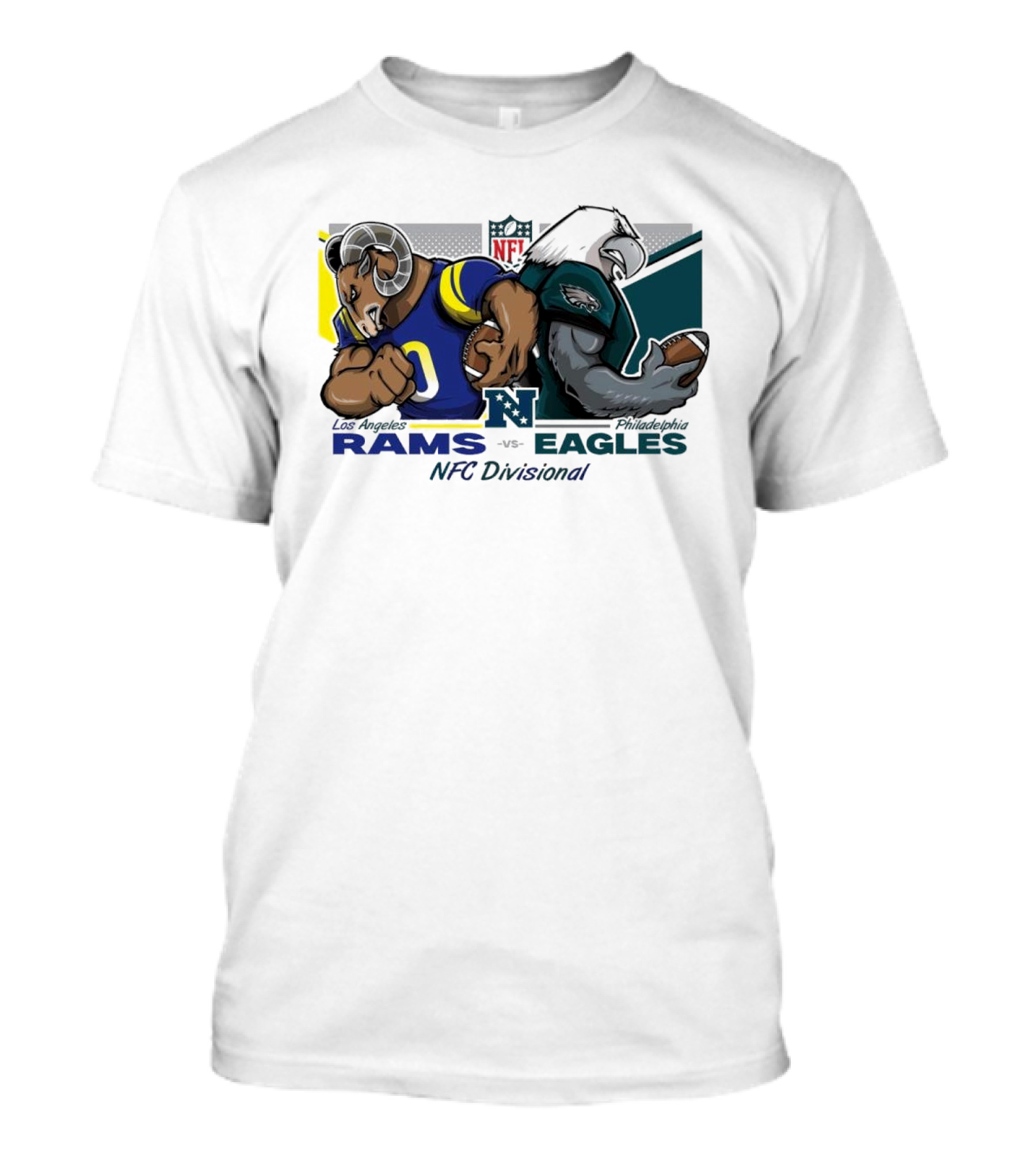 Los Angeles Rams Vs Philadelphia Eagles NFL NFC Divisional Matchup T-Shirt