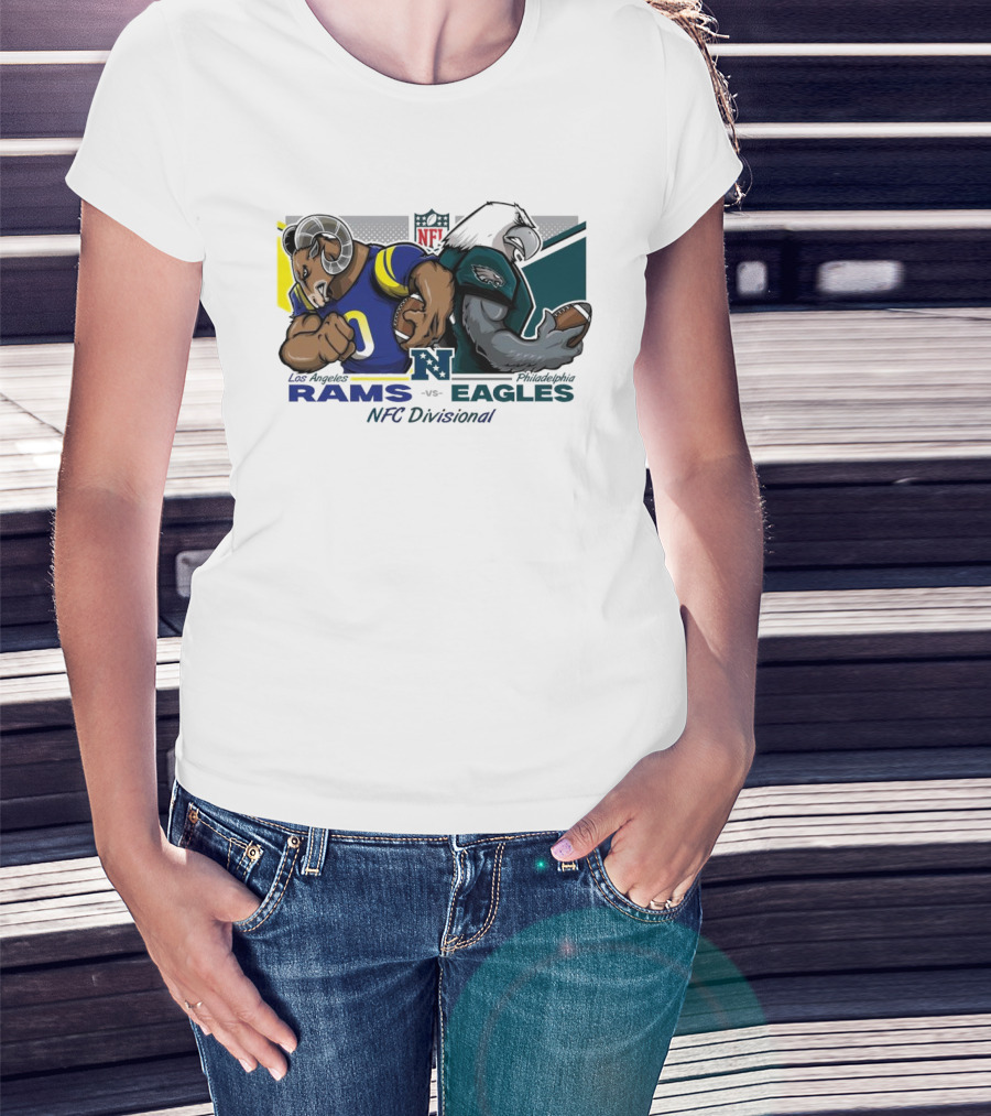 Los Angeles Rams Vs Philadelphia Eagles NFL NFC Divisional Matchup T-Shirt