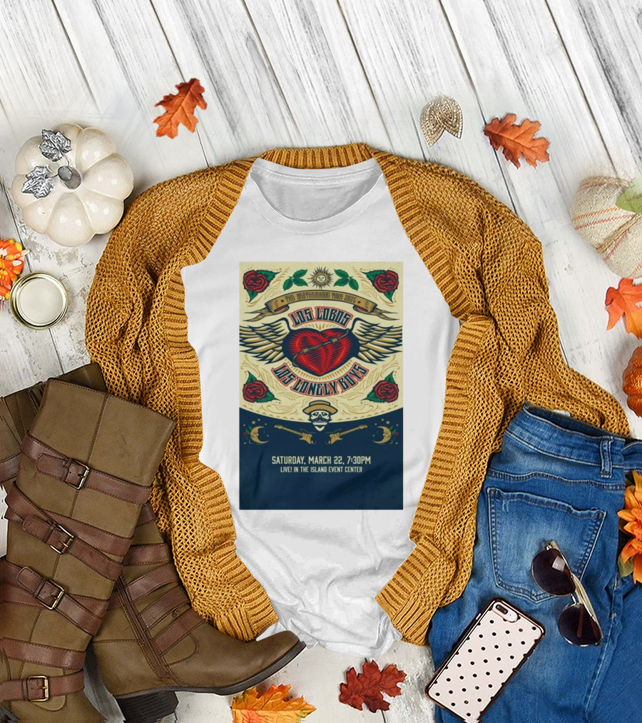 Los Lobos Los Lonely Boys The Brotherhood Tour 2025 Saturday March 22 Island Event Center T-Shirt
