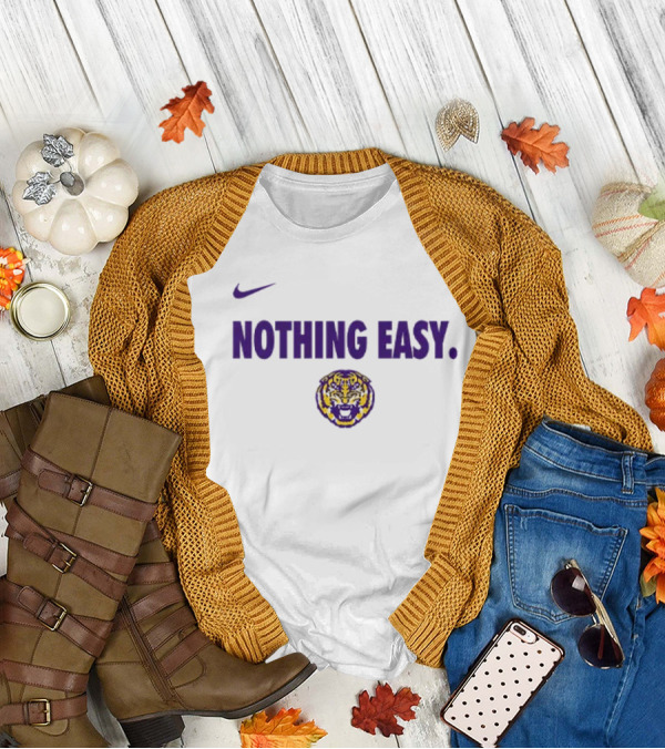 Nike LSU Tigers Nothing Easy Tiger Head T-Shirt