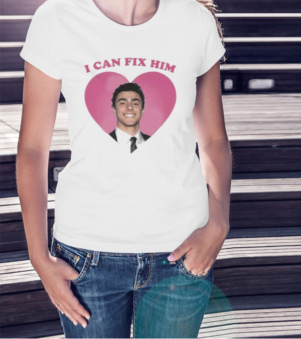 Luigi Mangione I Can Fix Him Pink Heart Background T-Shirt