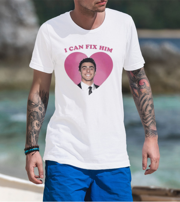 Luigi Mangione I Can Fix Him Pink Heart Background T-Shirt