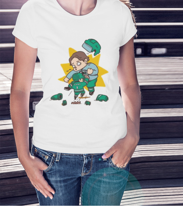 Mack Attacked Macklin Celebrini San Jose Sharks Cartoon Fight T-Shirt