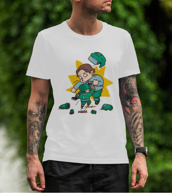 Mack Attacked Macklin Celebrini San Jose Sharks Cartoon Fight T-Shirt