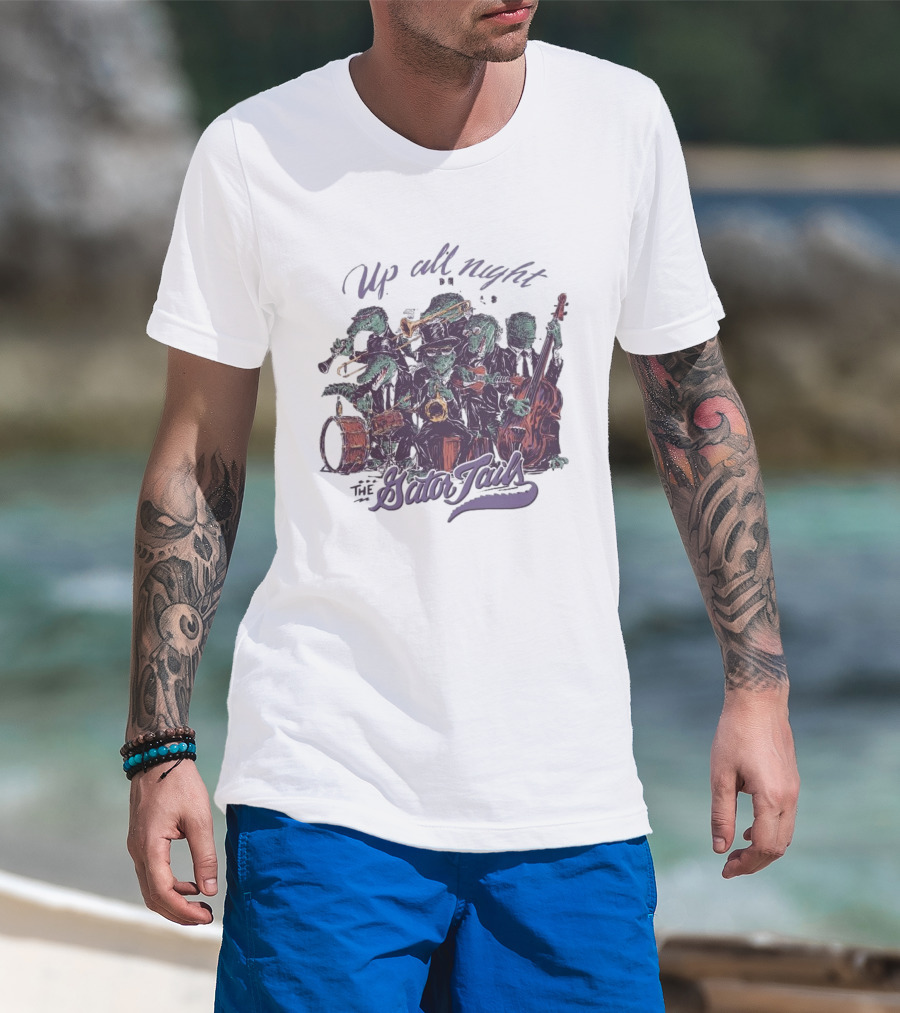 Up All Night With The Gator Jazz Band Mardi Gras T-Shirt