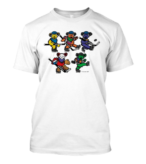 Market Sherwood Grateful Dead Dancing Bears Colorful Collaboration T-Shirt
