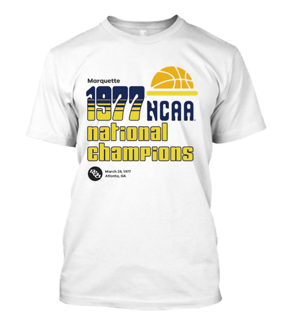 Marquette 1977 NCAA National Champions Basketball T-Shirt