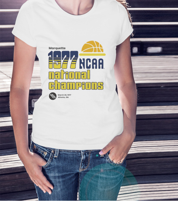 Marquette 1977 NCAA National Champions Basketball T-Shirt